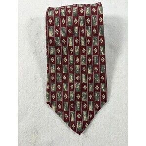 Peter Thomas Vintage 100% Silk Tie Maroon